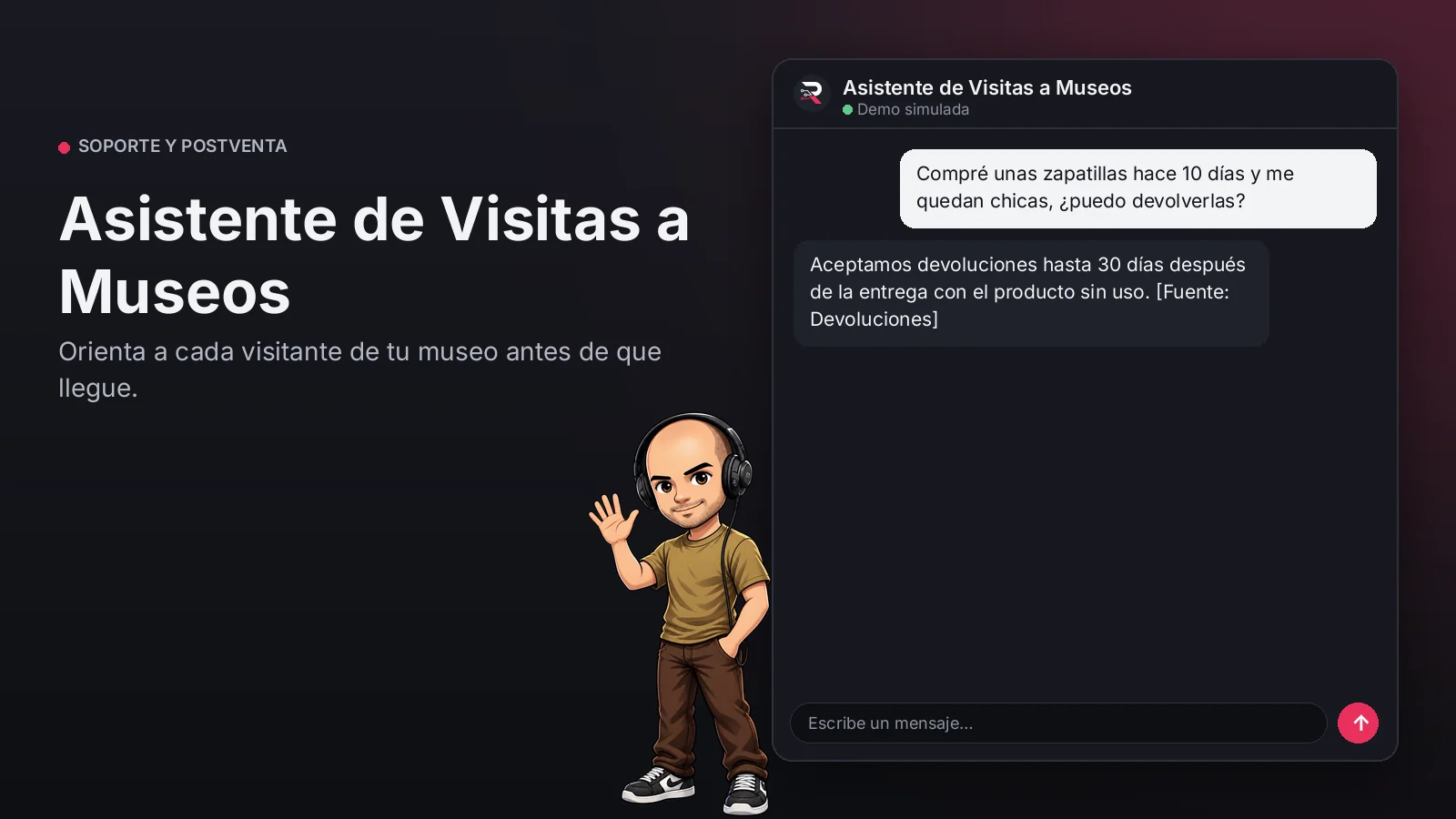 Imagen principal: Asistente de Visitas a Museos. Orienta a cada visitante de tu museo antes de que llegue.