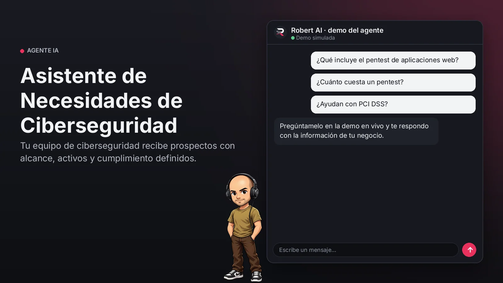 Asistente de Necesidades de Ciberseguridad. Tu equipo de ciberseguridad recibe prospectos con alcance, activos y cumplimiento definidos.