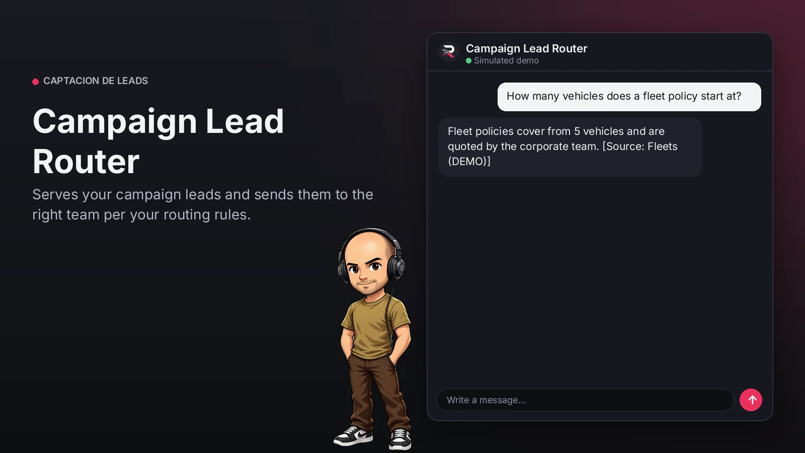Hero image: Campaign Lead Router. Serves your campaign leads and sends them to the right team per your routing rules.