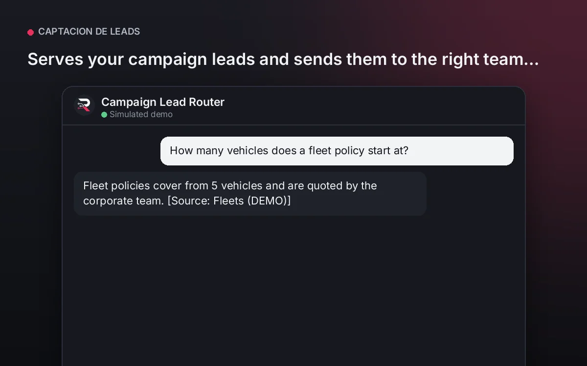 Cover: Campaign Lead Router. Serves your campaign leads and sends them to the right team per your routing rules.