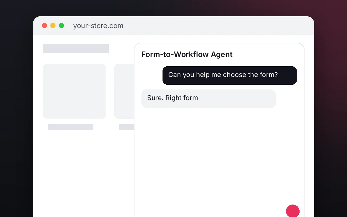 Form-to-Workflow Agent — Turns form requests into a controlled workflow: right form, complete fields, clear stages and times.
