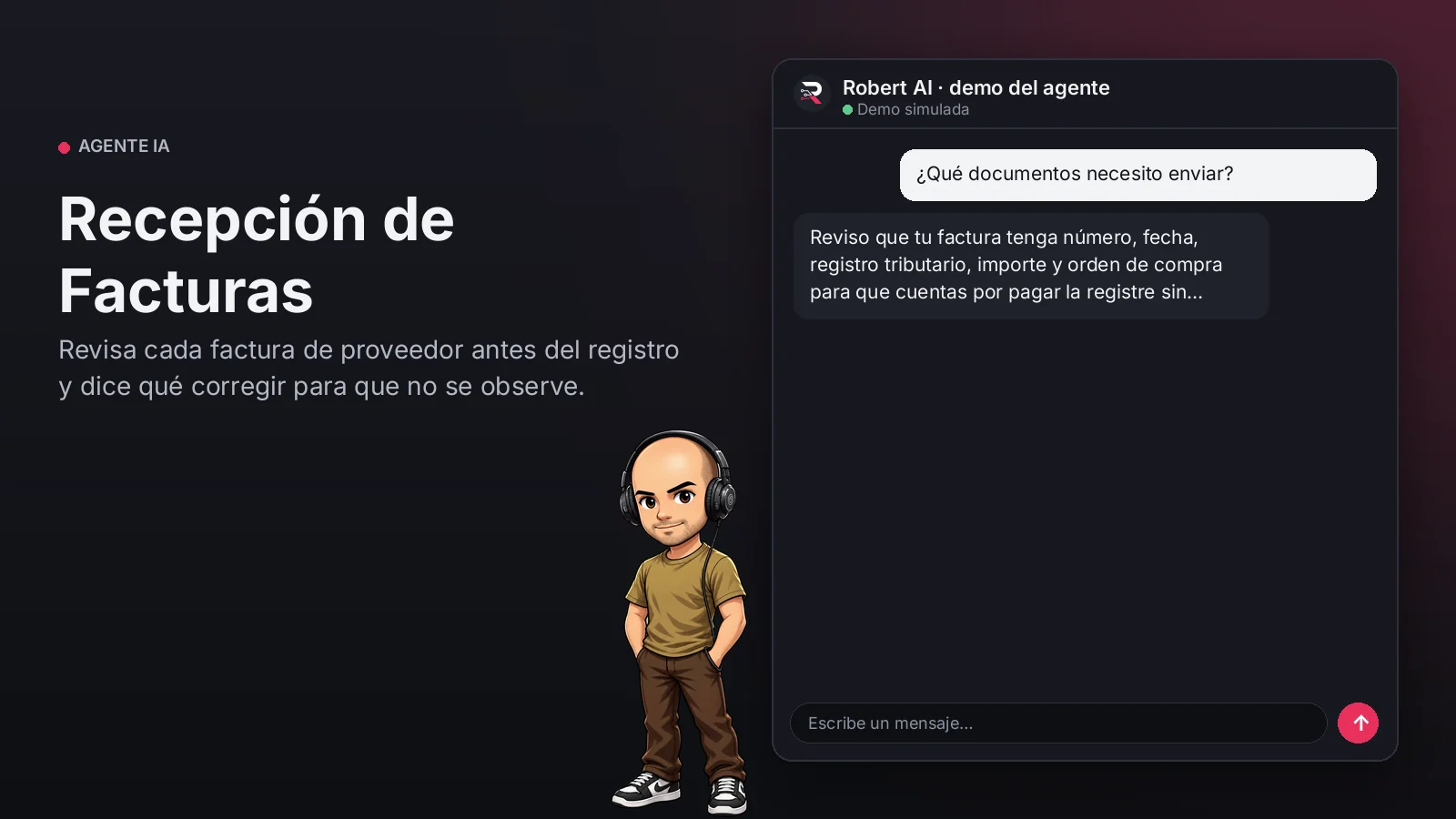 Recepción de Facturas. Revisa cada factura de proveedor antes del registro y dice qué corregir para que no se observe.